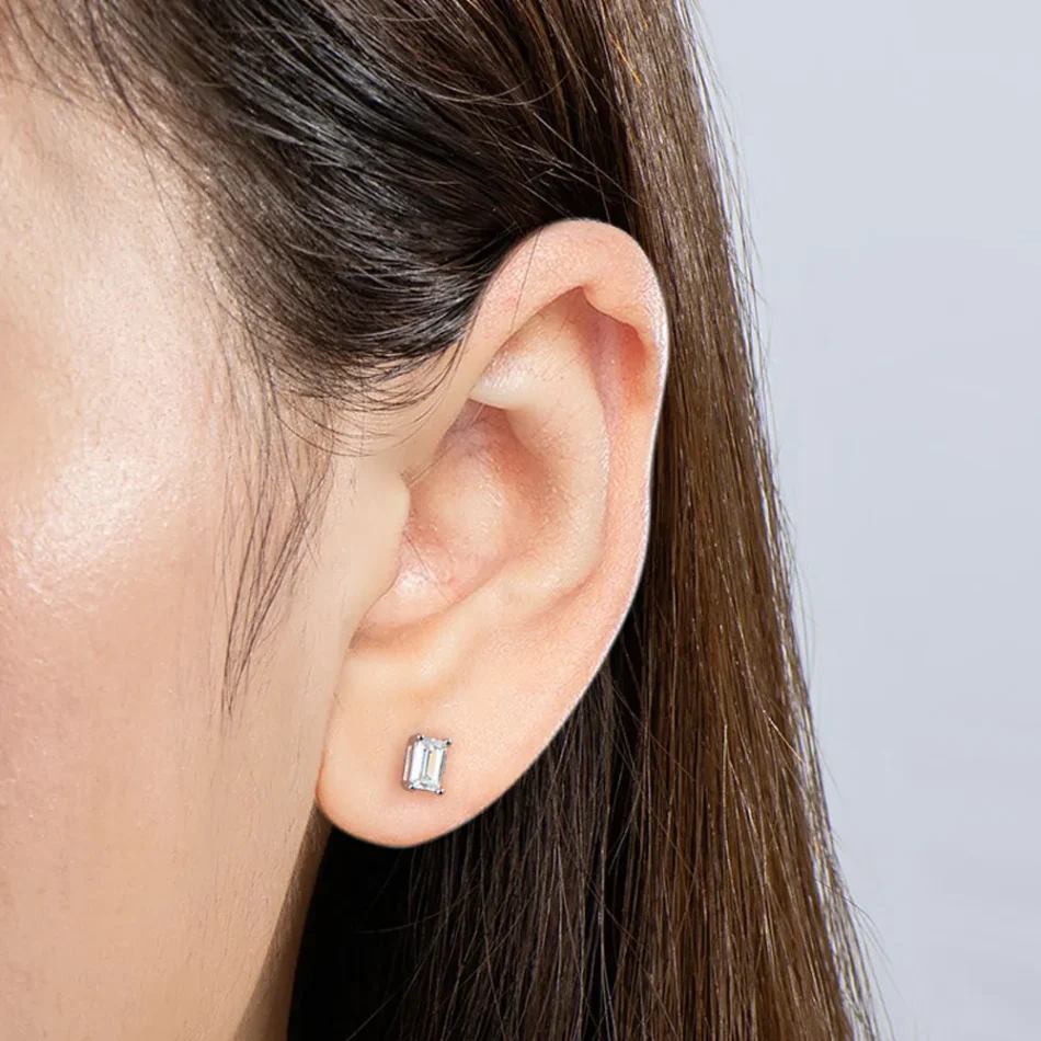 Starlight Emerald Cut Earrings - Image 6