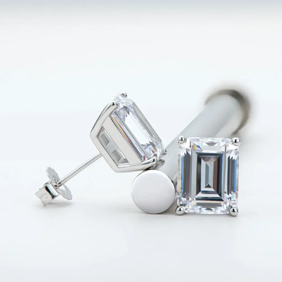 Starlight Emerald Cut Earrings - Image 3