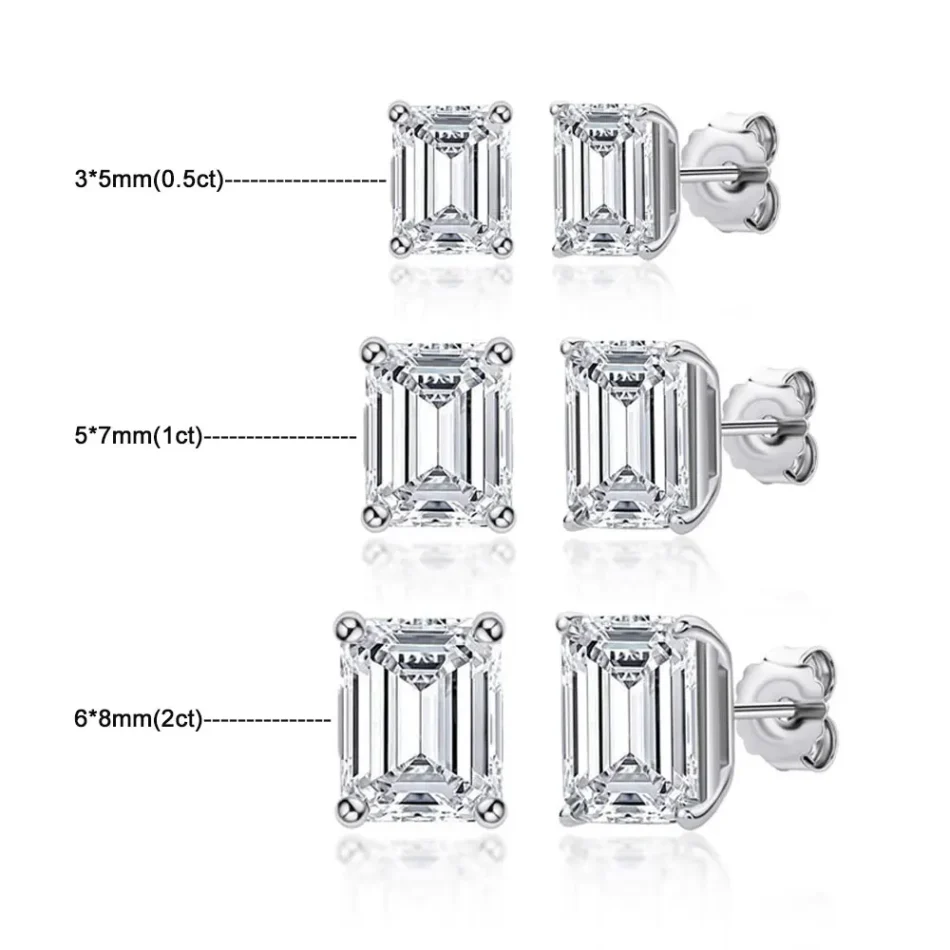 Starlight Emerald Cut Earrings - Image 4