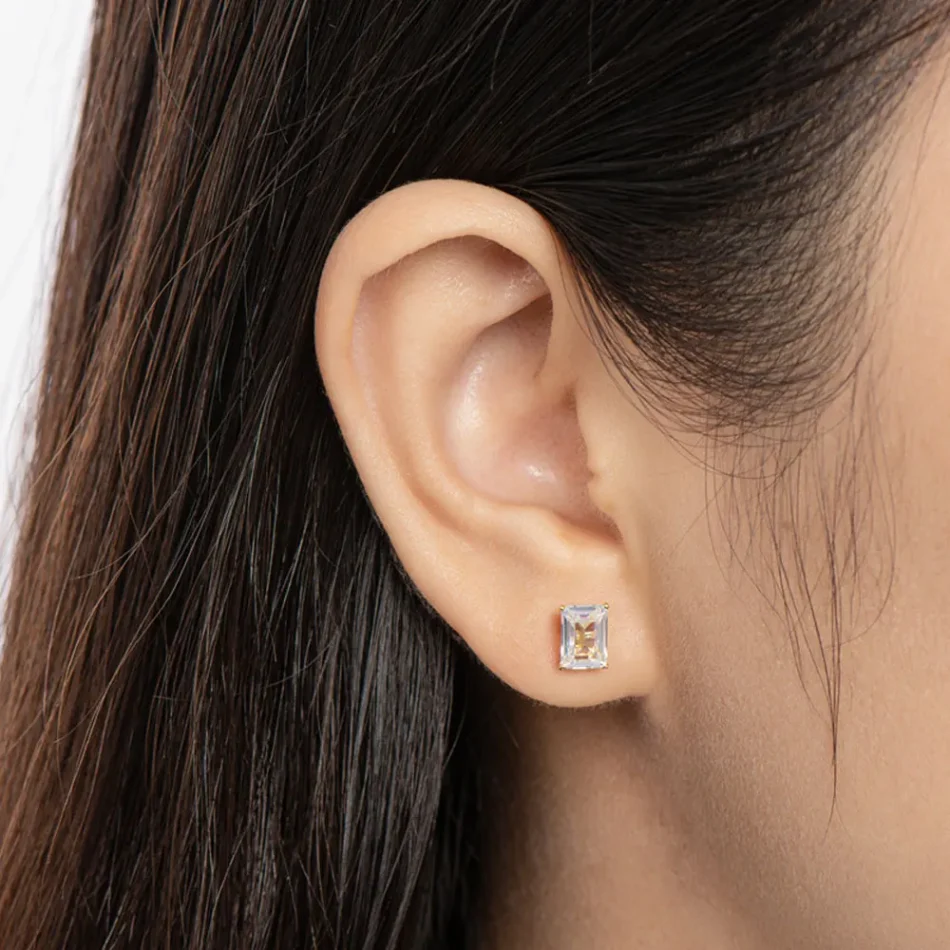 Starlight Emerald Cut Earrings - Image 5